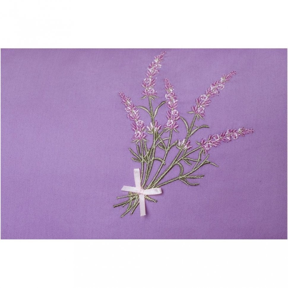 Кпб "лаванда" 2-х сп, сиреневый, с кружевом, под175*215-1шт, прост 250*220-1шт,нав 50*70-2шт SANTALINO (985-101)