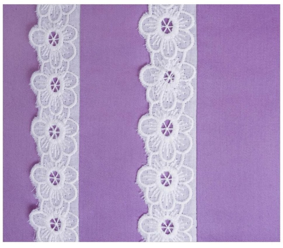 Кпб "лаванда" 2-х сп, сиреневый, с кружевом, под175*215-1шт, прост 250*220-1шт,нав 50*70-2шт SANTALINO (985-101)