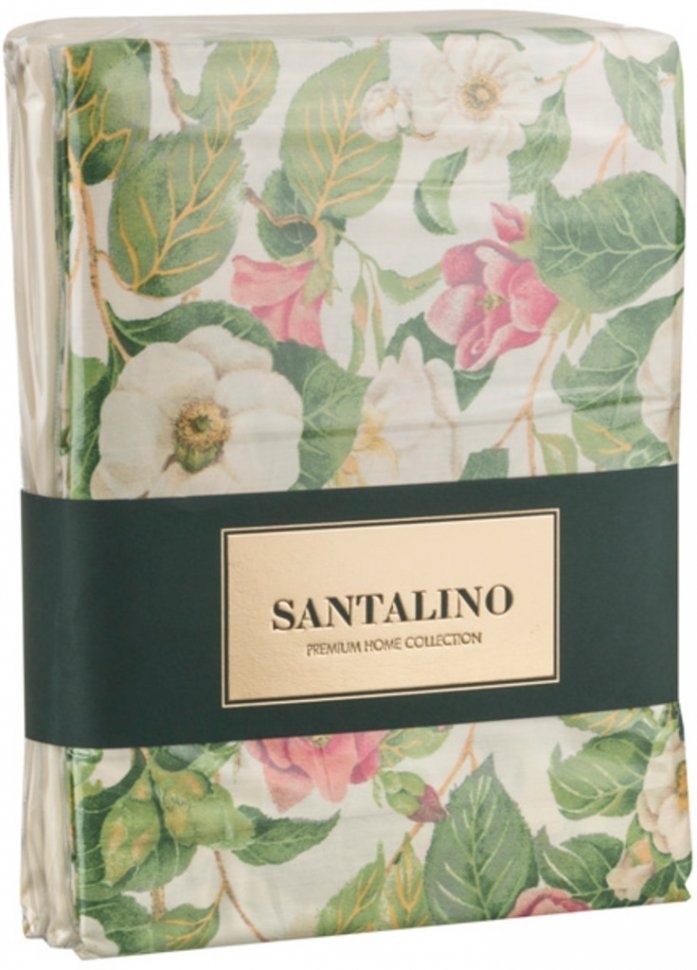 Кпб 2-х спальный "жасмин" под 175х215 -1шт., пр (цвет св.желтый) 220х250  -1шт., нав 70х70-2шт SANTALINO (984-704)