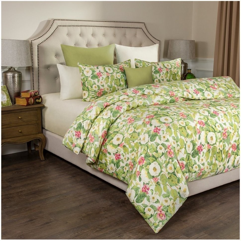 Кпб 2-х спальный "жасмин" под 175х215 -1шт., пр (цвет св.желтый) 220х250  -1шт., нав 70х70-2шт SANTALINO (984-704)