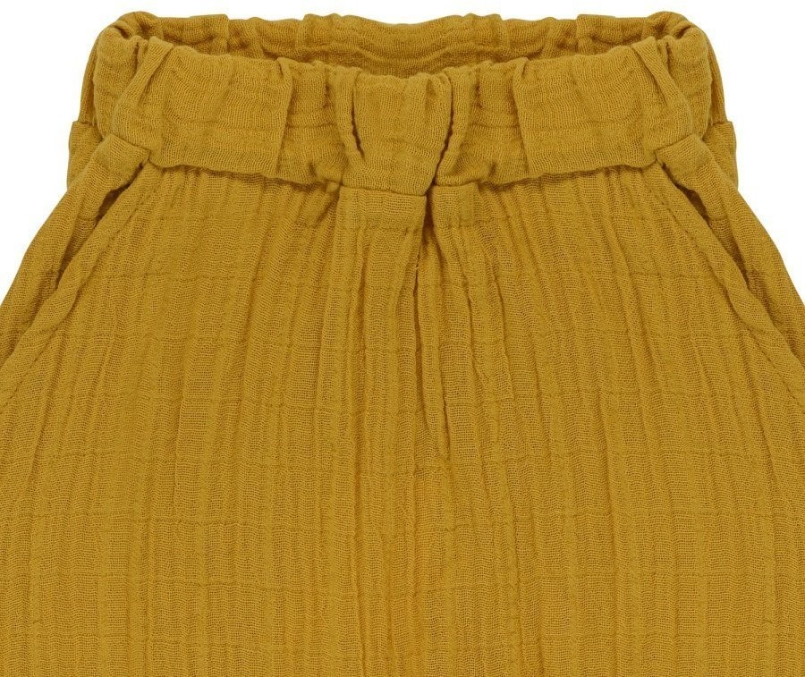 Штаны из хлопкового муслина горчичного цвета из коллекции essential 18-24m (69687)