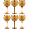 Набор бокалов из 6 шт "бакарра ромб черное золото" 280 мл Акционерное Общество (194-629)