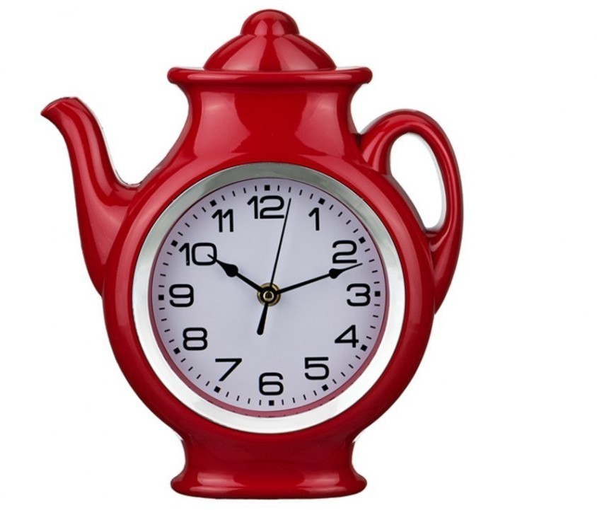 Часы настенные кварцевые "chef kitchen" красные 25*30*5 см. диаметр циферблата=14 см. Lefard (220-217)