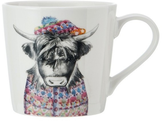 Кружка фарфоровая  Mikasa Tipperleyhill с принтом коровы 380 мл MKTIPPMUGHCOW