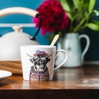 Кружка фарфоровая  Mikasa Tipperleyhill с принтом коровы 380 мл MKTIPPMUGHCOW