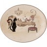 Блюдо овальное "парижские коты" 31,5*25,5 см. высота=3 см. Agness (358-1742)