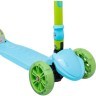 Самокат 3-колесный Bunny, 135/90 мм, голубой/зеленый (861119)