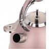 Чайник agness со свистком, 3л c индукцион. капсульным дном цвет: розовый Agness (937-850)