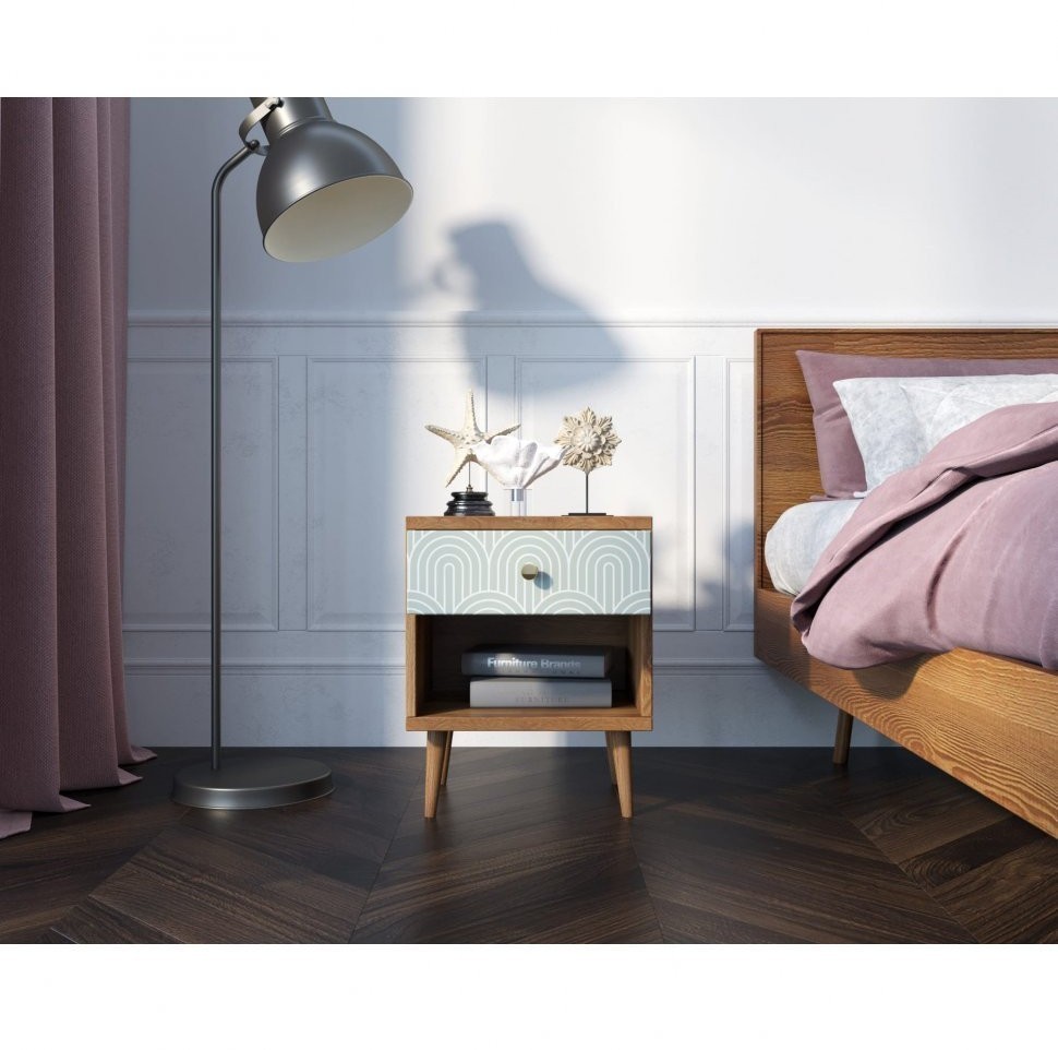 Тумбочка Berber с открытой полкой 34 принт арт BB33/Print_34-ET