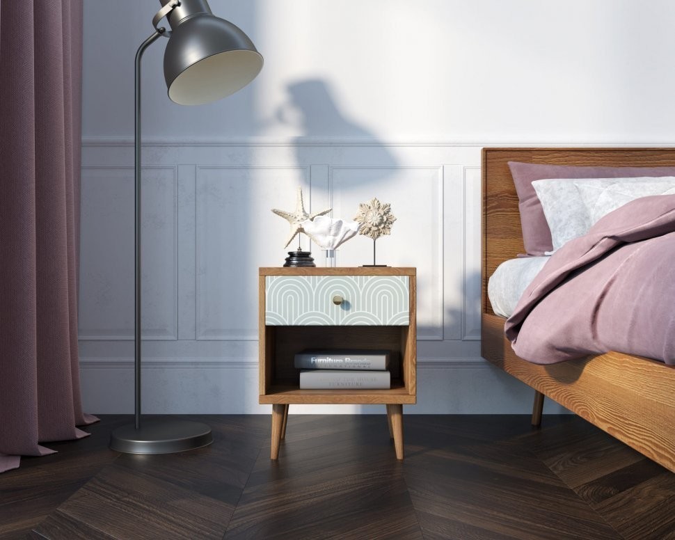 Тумбочка Berber с открытой полкой 34 принт арт BB33/Print_34-ET