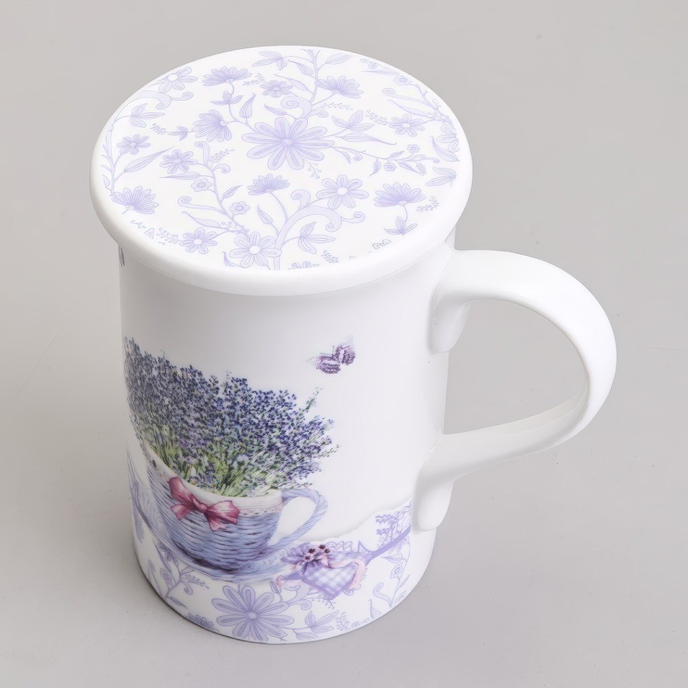 Кружка заварочная с металл. ситом и фарфор. крышкой 320 мл Lefard (87-309)