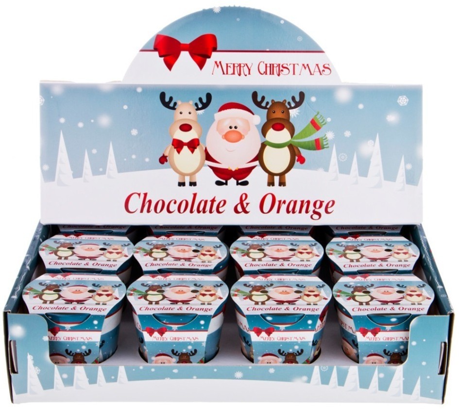 Свеча ароматизированная "merry christmas" шоколад и апельсин высота=8 см. диаметр=9 см. Adpal (348-463)