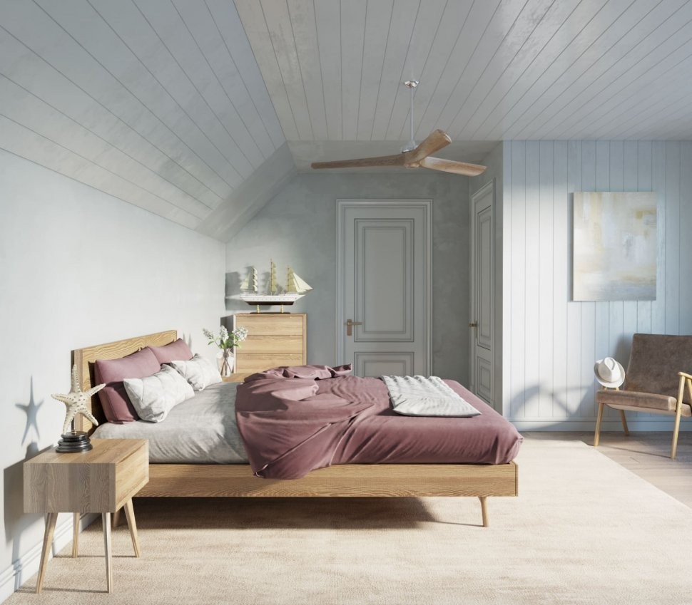 Кровать в Скандинавском стиле двуспальная Bruni 160*200 арт BR-16-ET