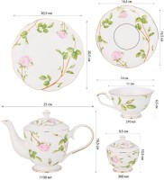 Чайный сервиз lefard &quot;rose valley&quot; на 6 пер. 20 пр. 1100/300/270 мл/20,5 см (275-1254)