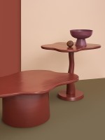 Столик кофейный fluid, 86х56х30 см, сепия (78638)