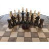 Шахматы + нарды резные "Круглые" 60, Mkhitaryan (28401)