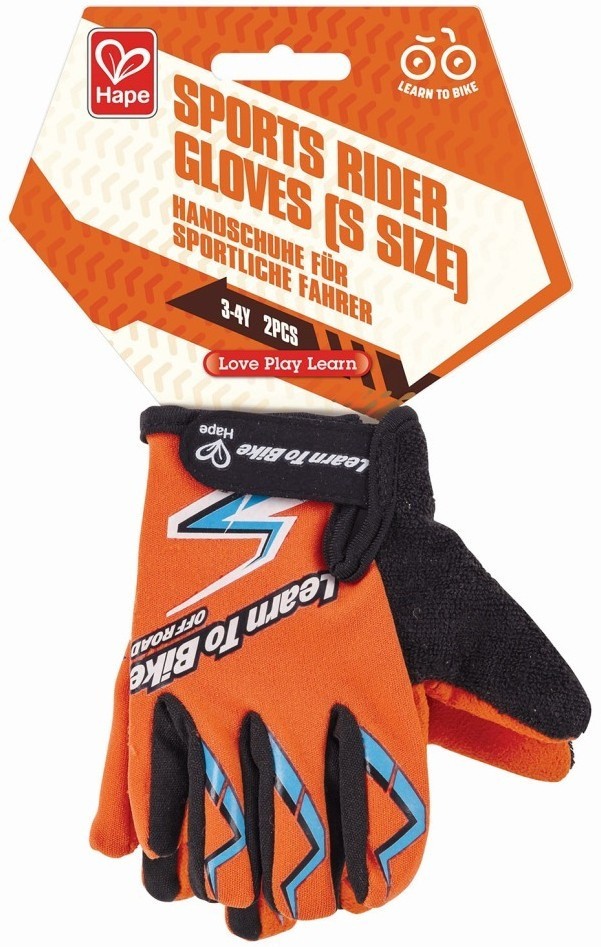 Детские спортивные перчатки, цв. Оранжевые с чёрным, размер S (E1096_HP)