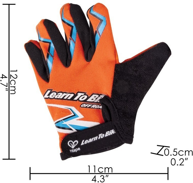 Детские спортивные перчатки, цв. Оранжевые с чёрным, размер S (E1096_HP)