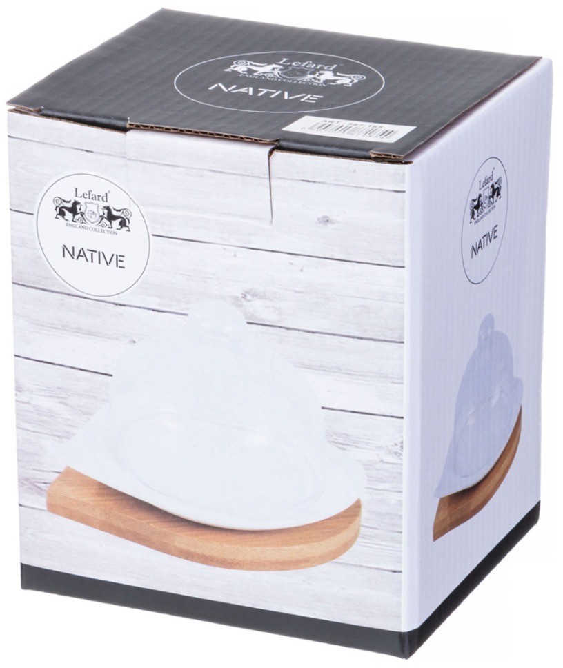 Лимонница lefard "native" 12,5*10,5*8,5 см с крышкой на дерев. подставке (587-185)