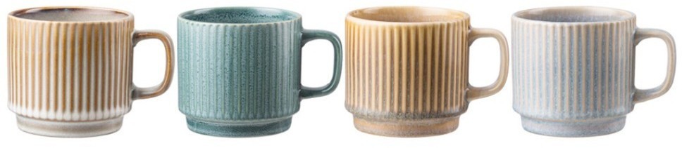 Набор кружек из 4 шт. 270 мл на металлической подставке Lefard (191-319)