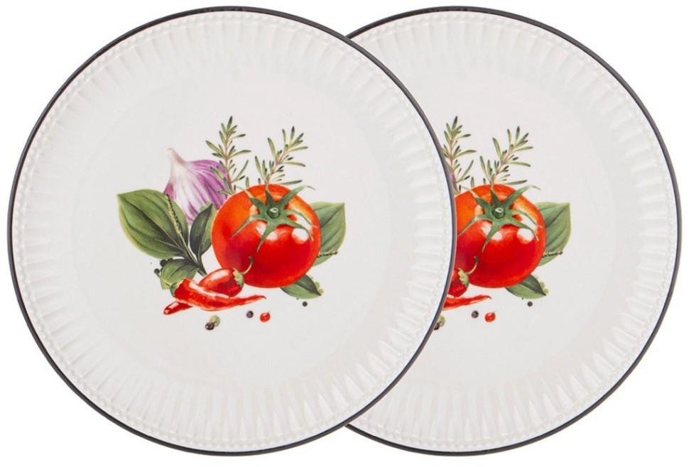Набор тарелок закусочых lefard "kitchen passions" 2 шт. 21*1,8 см (189-481)