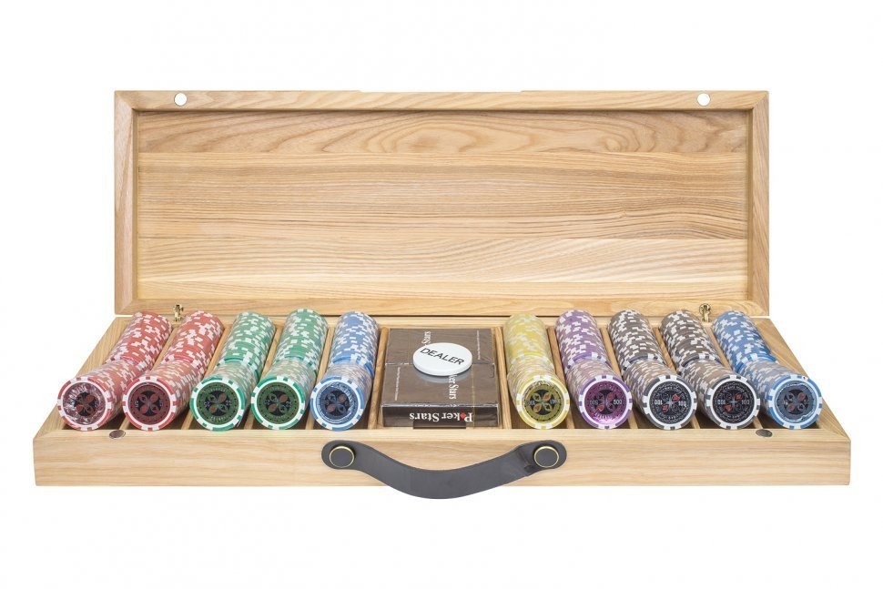 Набор для покера Ultimate на 500 фишек в кейсе из ясеня v2, Partida (64202)