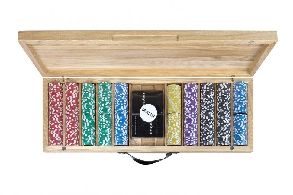 Набор для покера Ultimate на 500 фишек в кейсе из ясеня v2, Partida (64202)