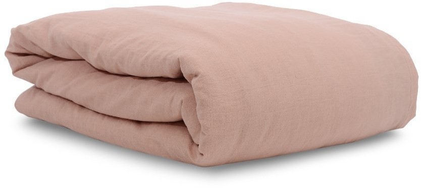 Пододеяльник изо льна цвета пыльной розы essential, 200х200 см (63321)
