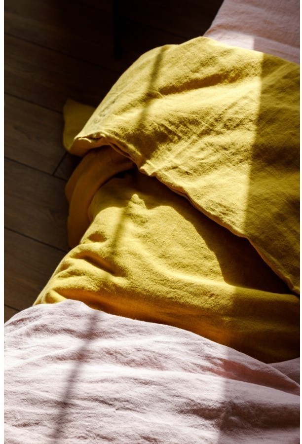 Пододеяльник изо льна цвета пыльной розы essential, 200х200 см (63321)