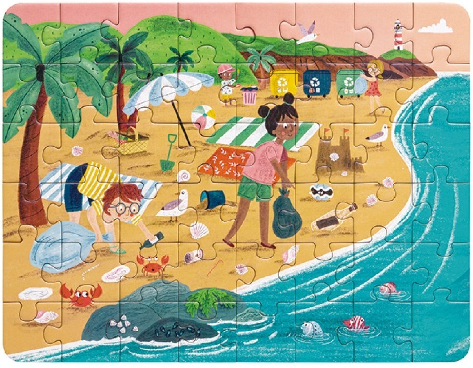 Пазл для детей "Океанические друзья", серия "Умняша", 3в1, 156 элементов (E1645_HP)