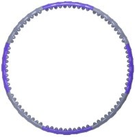 БЕЗ УПАКОВКИ Обруч массажный STARFIT HH-107 разборный, двухрядный, серый/фиолетовый (2118415)