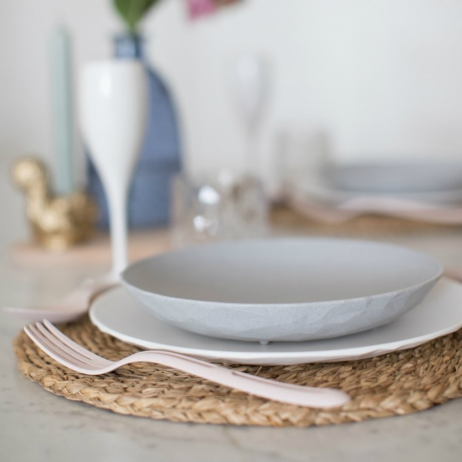 Тарелка глубокая club, organic, D22 см, розовая (64419)