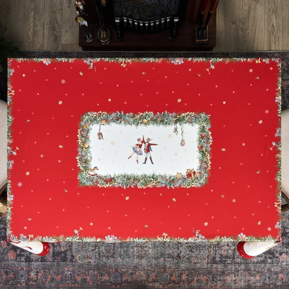 Скатерть "щелкунчик" 140х180см ,красный, 100% хлопок,твил Lefard (850-762-2)