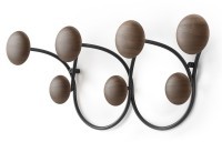 Вешалка настенная dotsy, черная/орех (75777)