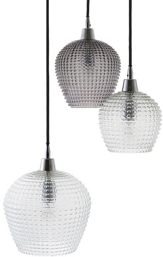 Светильник подвесной каскадный aurora, D50 см, серый/прозрачный (76565)