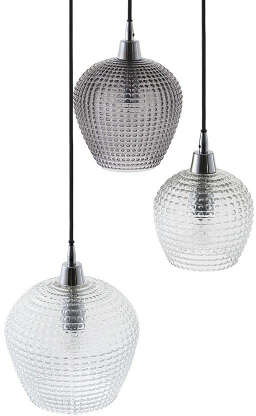 Светильник подвесной каскадный aurora, D50 см, серый/прозрачный (76565)