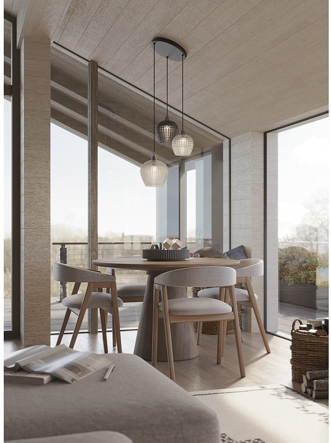 Светильник подвесной каскадный aurora, D50 см, серый/прозрачный (76565)