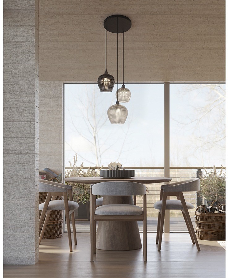 Светильник подвесной каскадный aurora, D50 см, серый/прозрачный (76565)