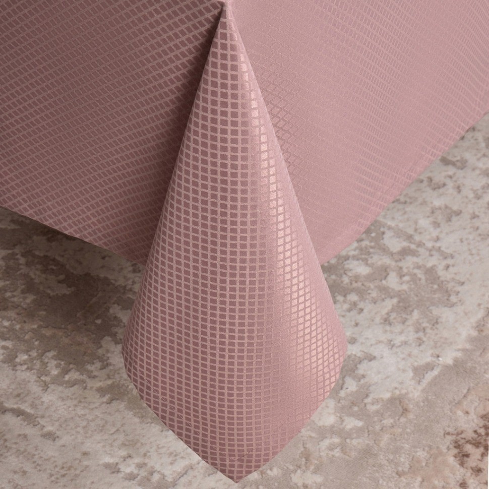 Скатерть 145х220см серый теплый  евроуголок 100% полиэстер SANTALINO (805-028-21)