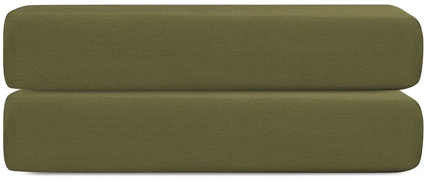 Простыня на резинке из сатина из коллекции meditation, olive, 180х200х30 см (77758)