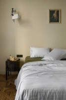 Простыня на резинке из сатина из коллекции meditation, olive, 180х200х30 см (77758)