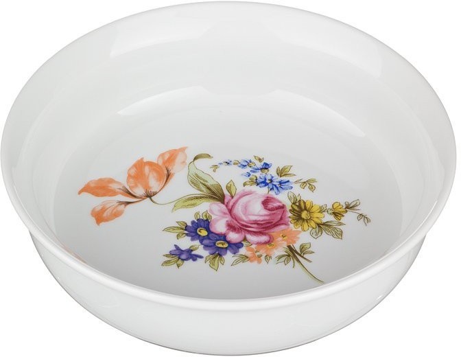 Блюдо для запекания "мейсенский букет" диаметр=16 см. высота=4,5 см. DUBI (606-542)