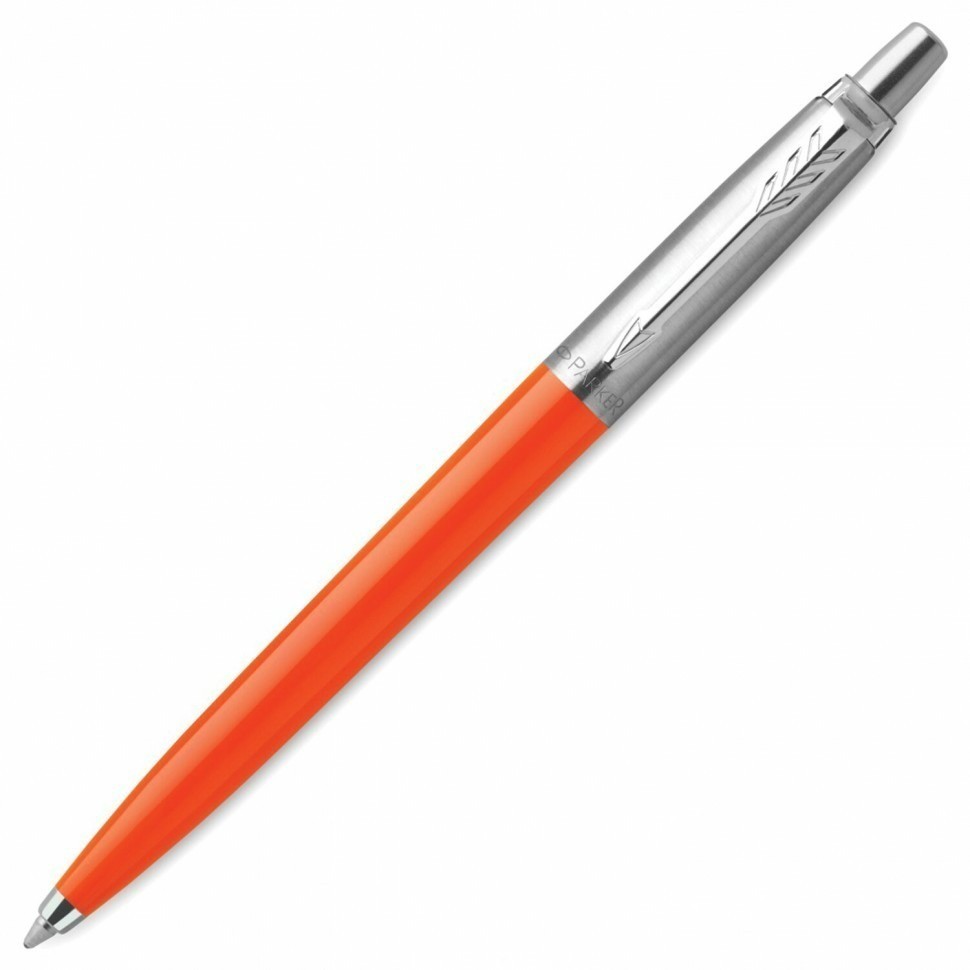 Ручка шариковая Parker Jotter Orig Orange корпус оранжевый детали хром блистер синяя 143860 (90801)