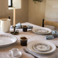 Тарелка SD704-WBL(EVP171-01122D), керамика, beige, blue, CASAFINA BY COSTA NOVA