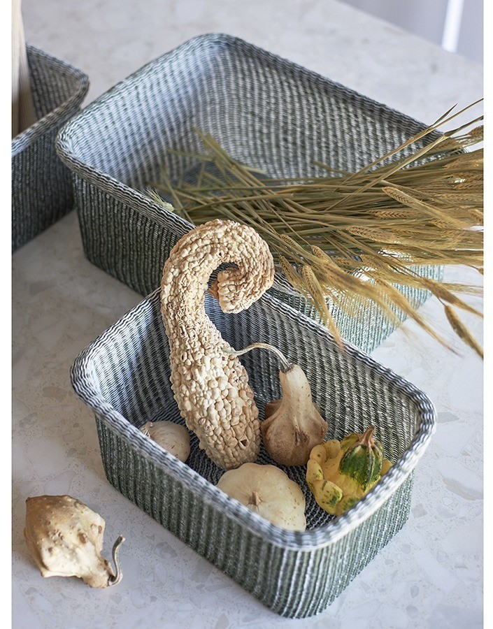 Набор из 4-х корзин для хранения sustainable collection, оливковый (77686)