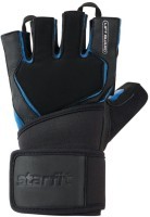 Перчатки для фитнеса STARFIT WG-201, черный/синий (2119232)