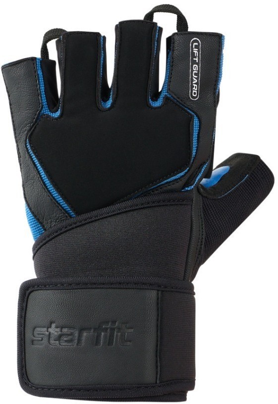 Перчатки для фитнеса STARFIT WG-201, черный/синий (2119232)