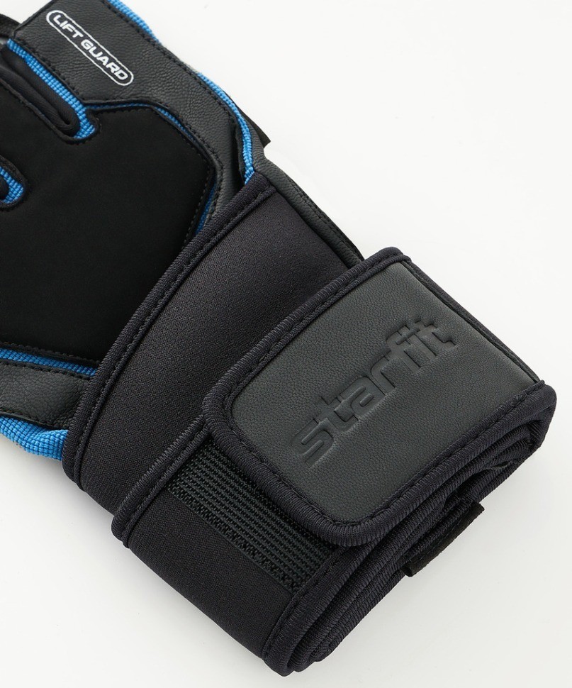Перчатки для фитнеса STARFIT WG-201, черный/синий (2119232)