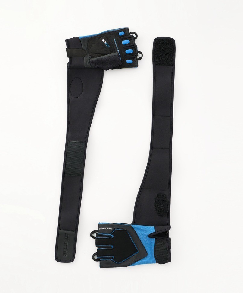 Перчатки для фитнеса STARFIT WG-201, черный/синий (2119232)