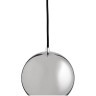 Лампа подвесная ball, 16хD18 см, хром в глянце, черный шнур (67963)